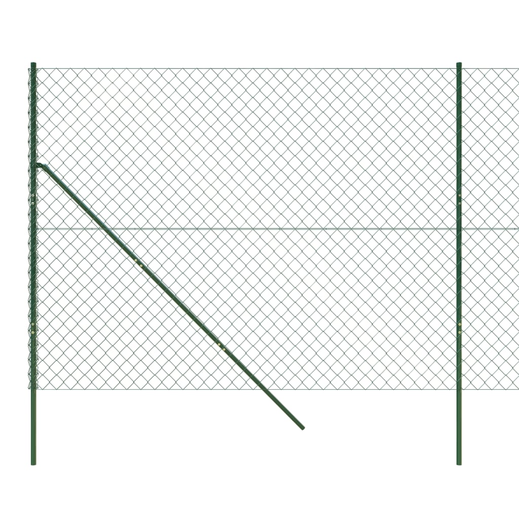 vidaXL Chain Link Fence Green 1.8x10 m