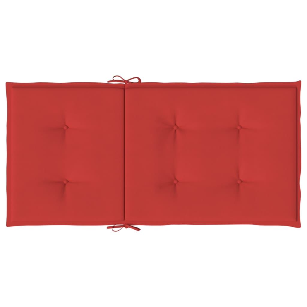 vidaXL Garden Lowback Chair Cushions 4 pcs Red 100x50x3 cm Oxford Fabric