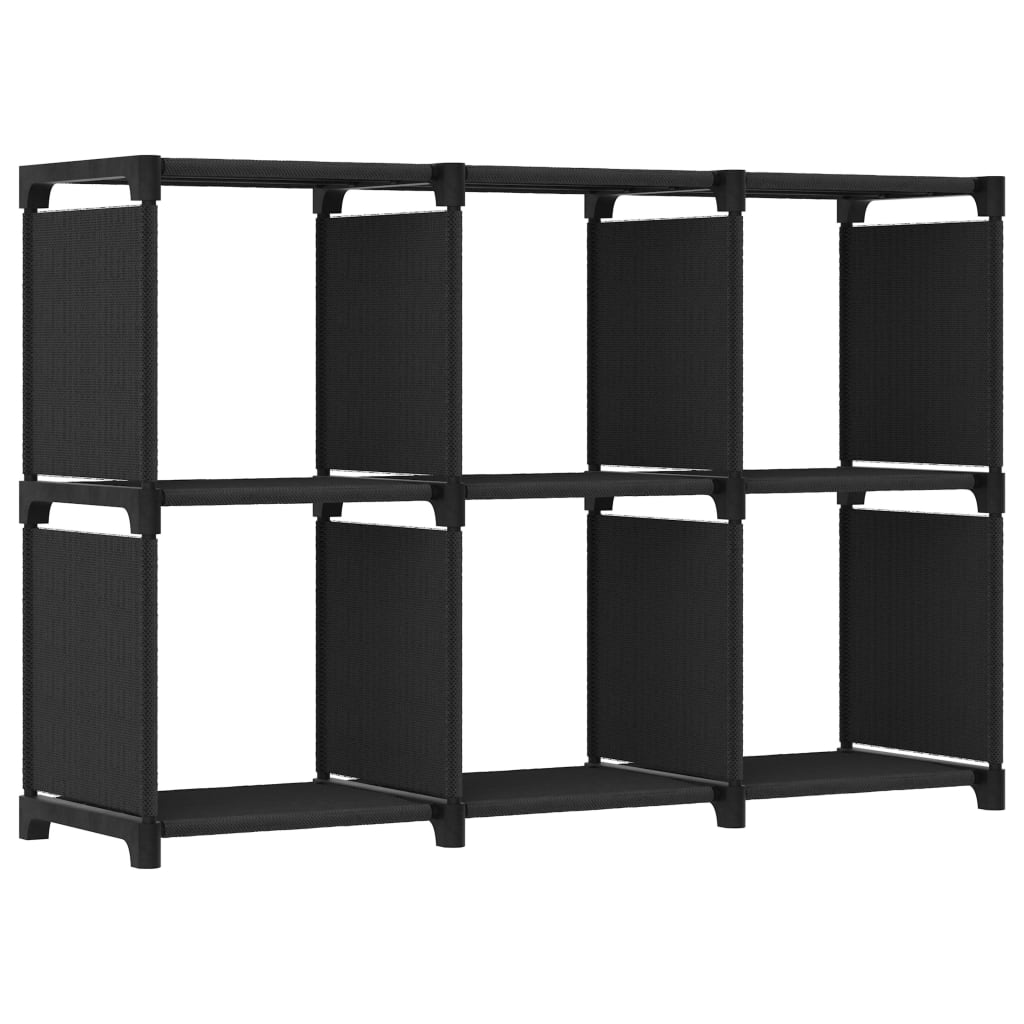 vidaXL 6-Cube Display Shelf Black 103x30x72.5 cm Fabric