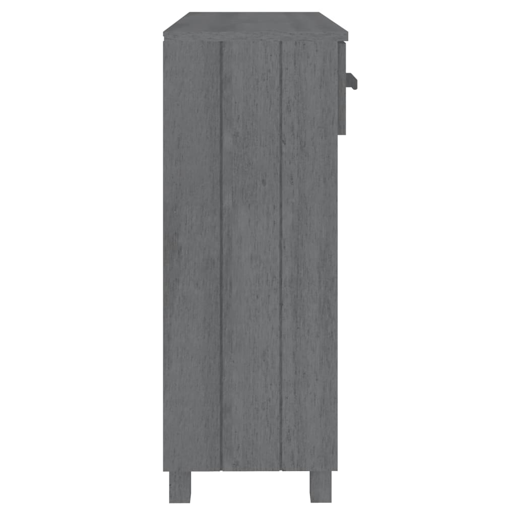 vidaXL Console Table HAMAR Dark Grey 90x35x90 cm Solid Wood Pine