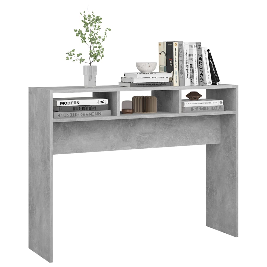 vidaXL Console Table Concrete Grey 105x30x80 cm Engineered Wood