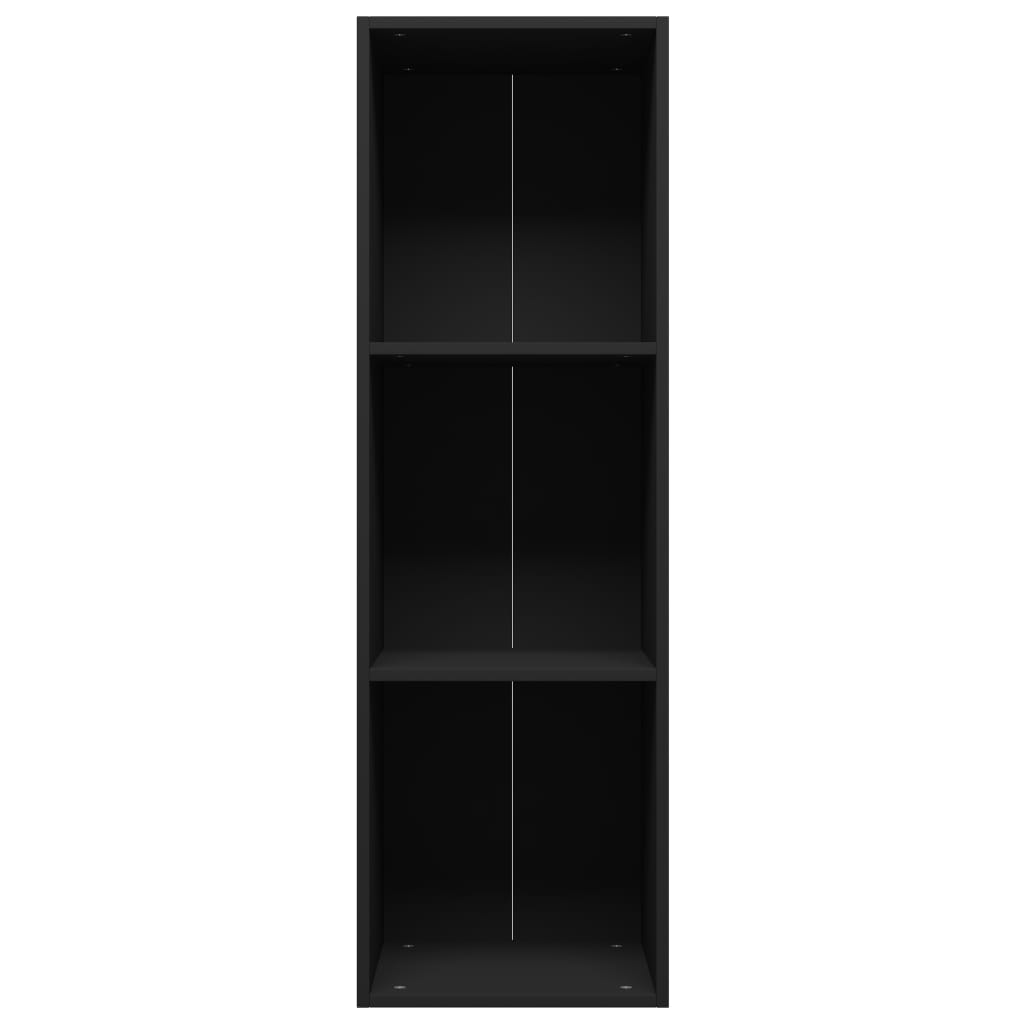 vidaXL Book Cabinet/TV Cabinet Black 36x30x114 cm Engineered Wood
