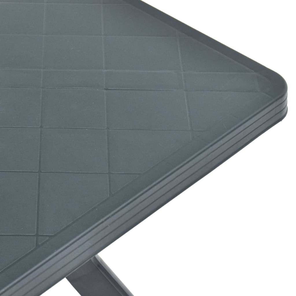 vidaXL Bistro Table Anthracite 70x70x72 cm Plastic
