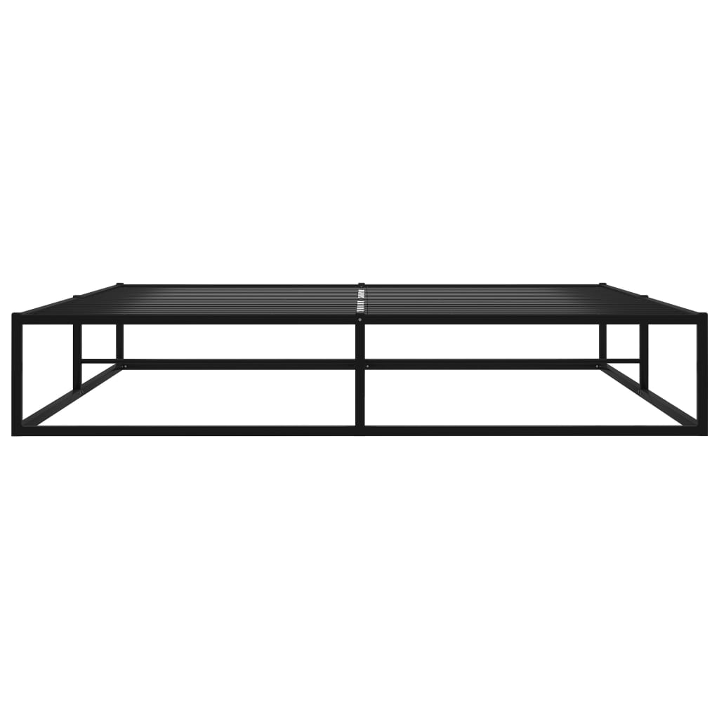 vidaXL Bed Frame without Mattress Black Metal 180x200 cm Super King