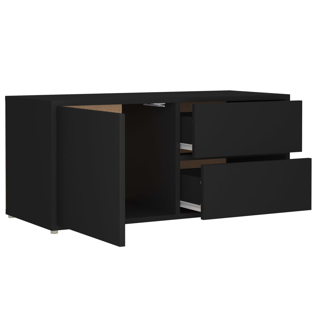 vidaXL TV Cabinet Black 80x34x36 cm Engineered Wood