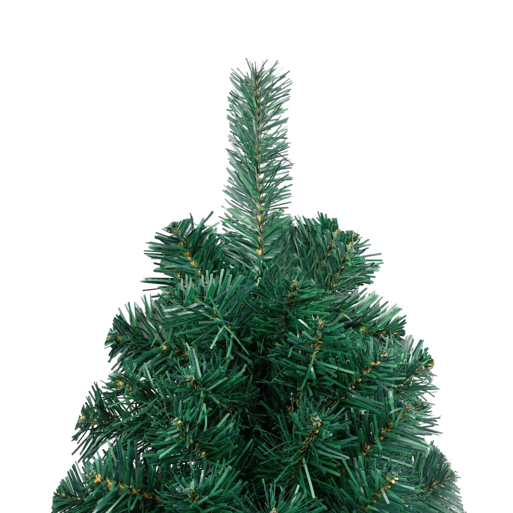 vidaXL Artificial Half Pre-lit Christmas Tree with Ball Set Green 120 cm