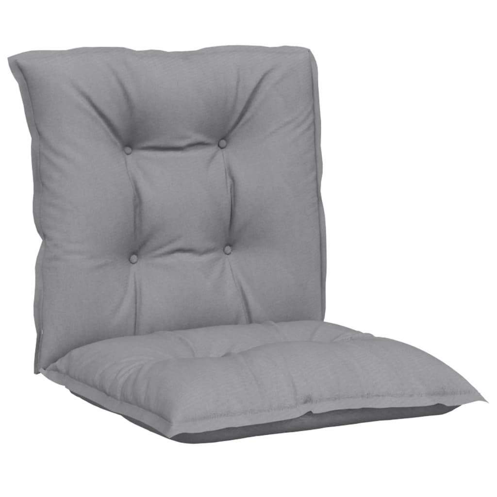 vidaXL Garden Lowback Chair Cushions 4 pcs Grey 100x50x7 cm Fabric