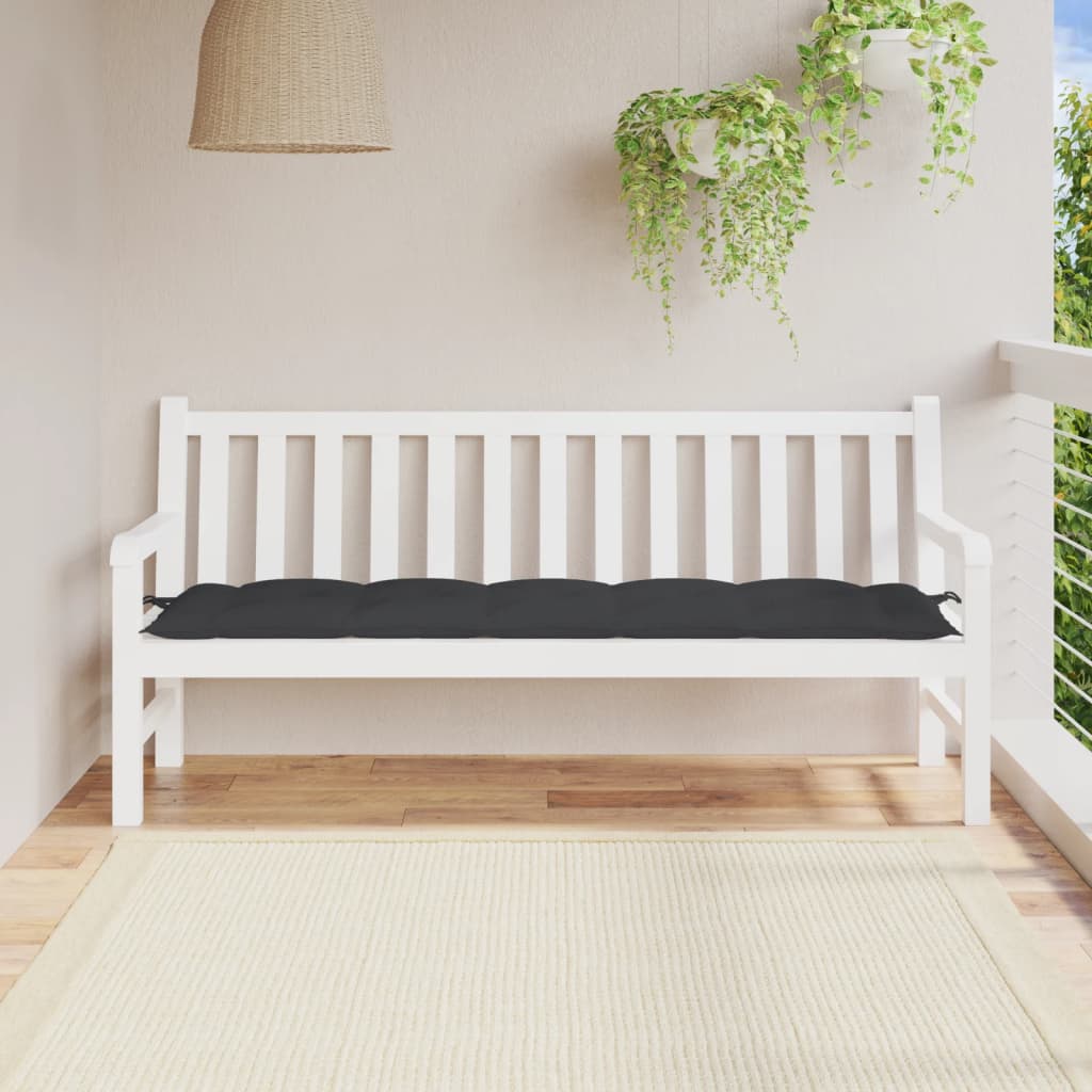 vidaXL Garden Bench Cushion Black 180x50x7 cm Oxford Fabric