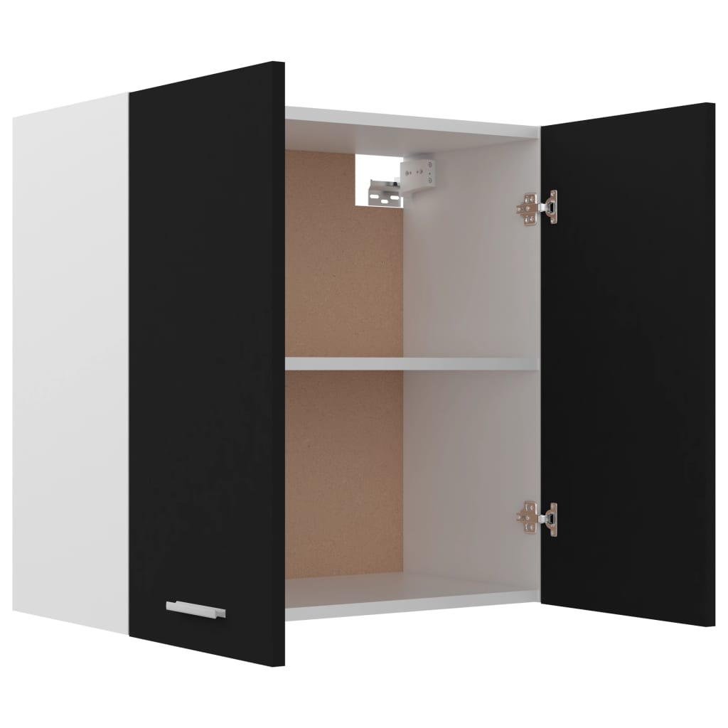vidaXL Hanging Cabinet Black 60x31x60 cm Engineered Wood