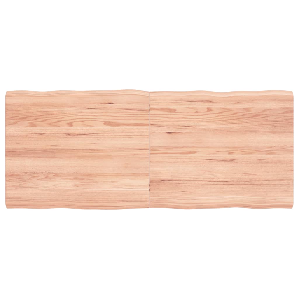 vidaXL Table Top Light Brown 120x50x(2-4)cm Treated Solid Wood Live Edge