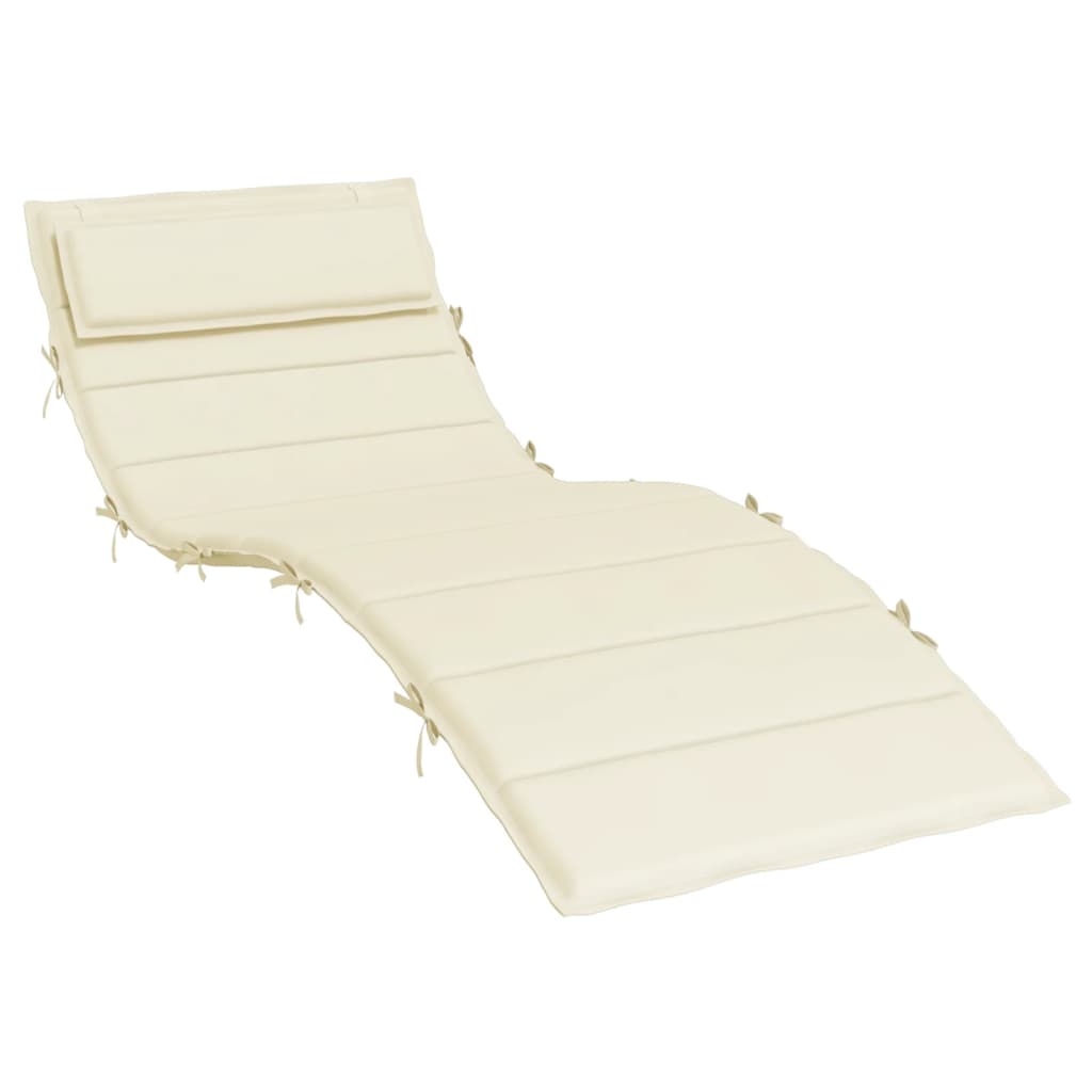 vidaXL Sun Lounger Cushion Cream 180x60x3 cm Oxford Fabric