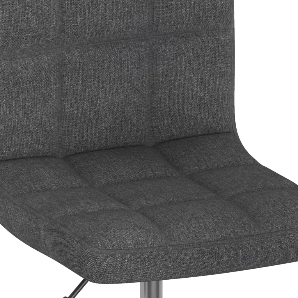 vidaXL Swivel Dining Chairs 4 pcs Dark Grey Fabric