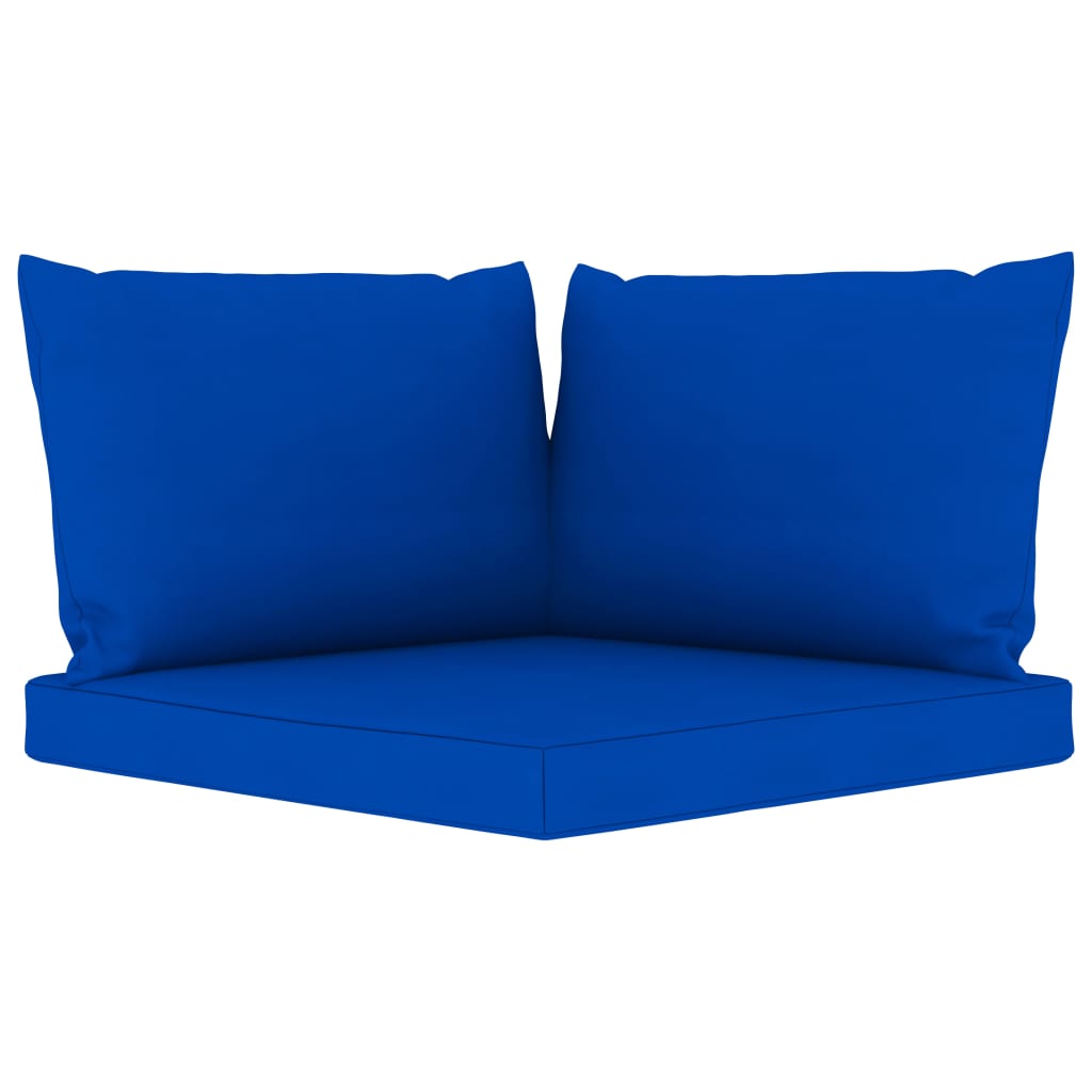 vidaXL 6 Piece Garden Lounge Set with Blue Cushions