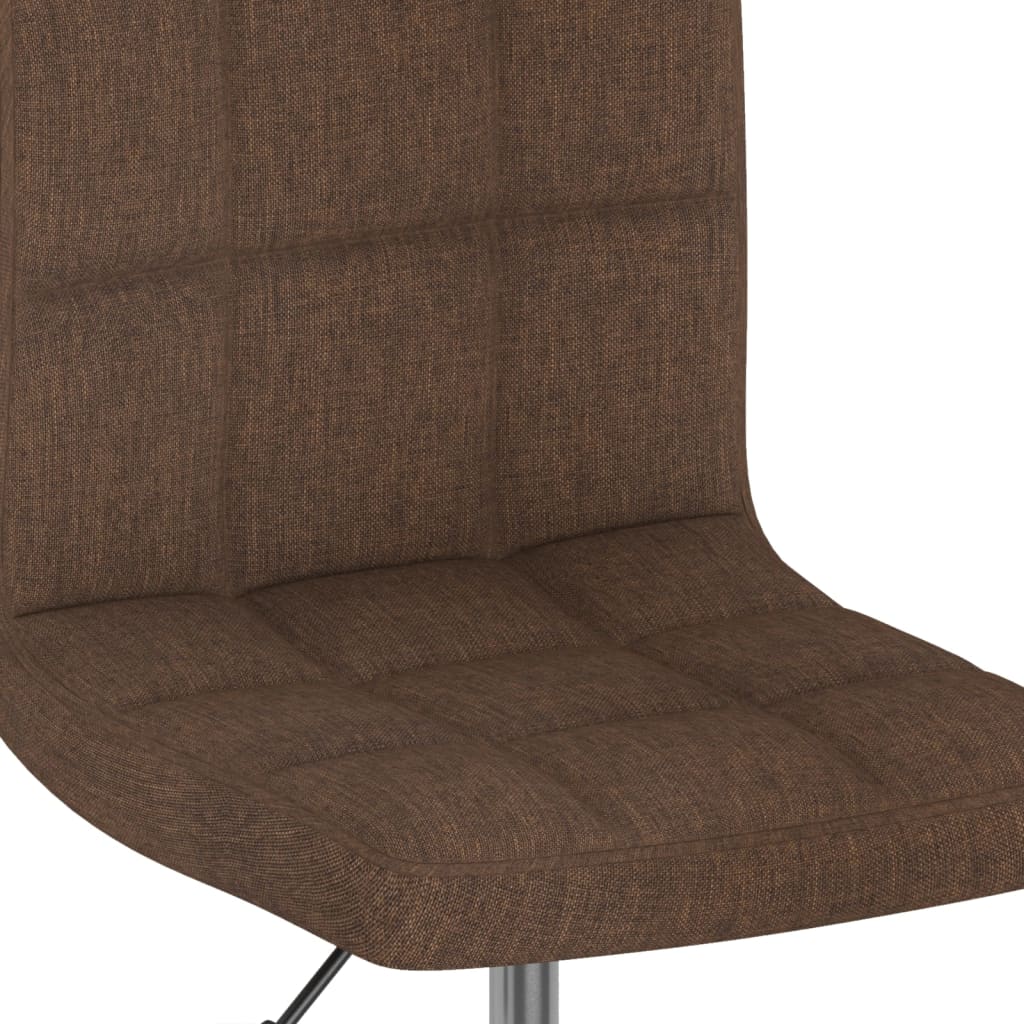 vidaXL Swivel Dining Chairs 4 pcs Brown Fabric