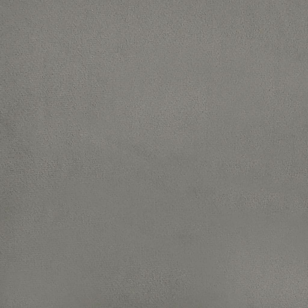 vidaXL Bed Frame Light Grey 183x203 cm King Size Velvet