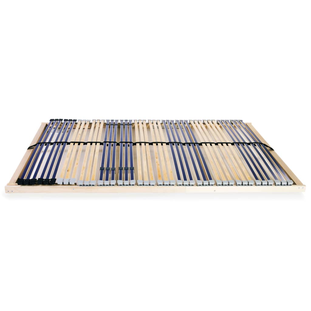 vidaXL Slatted Bed Base without Mattress with 42 Slats 7 Zones 140x200 cm