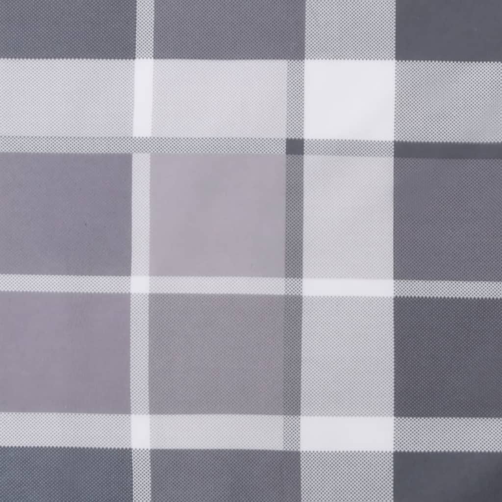 vidaXL Pallet Cushion Grey Check Pattern Fabric