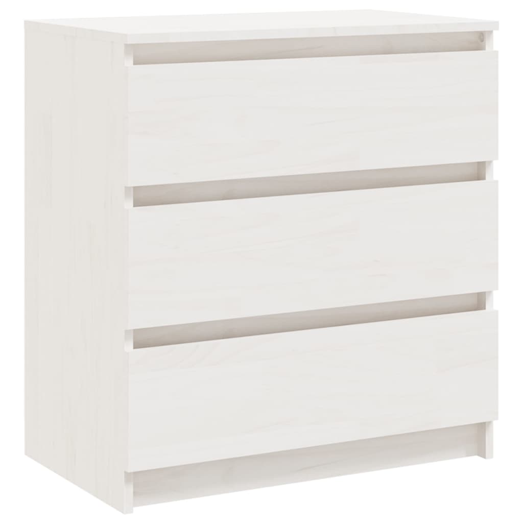 vidaXL Bedside Cabinets 2 pcs White 60x36x64 cm Solid Pinewood