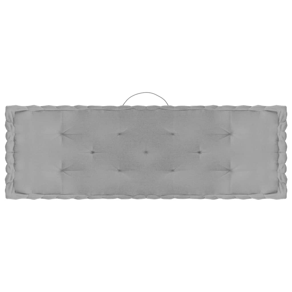 vidaXL Pallet Floor Cushions 3 pcs Grey Cotton