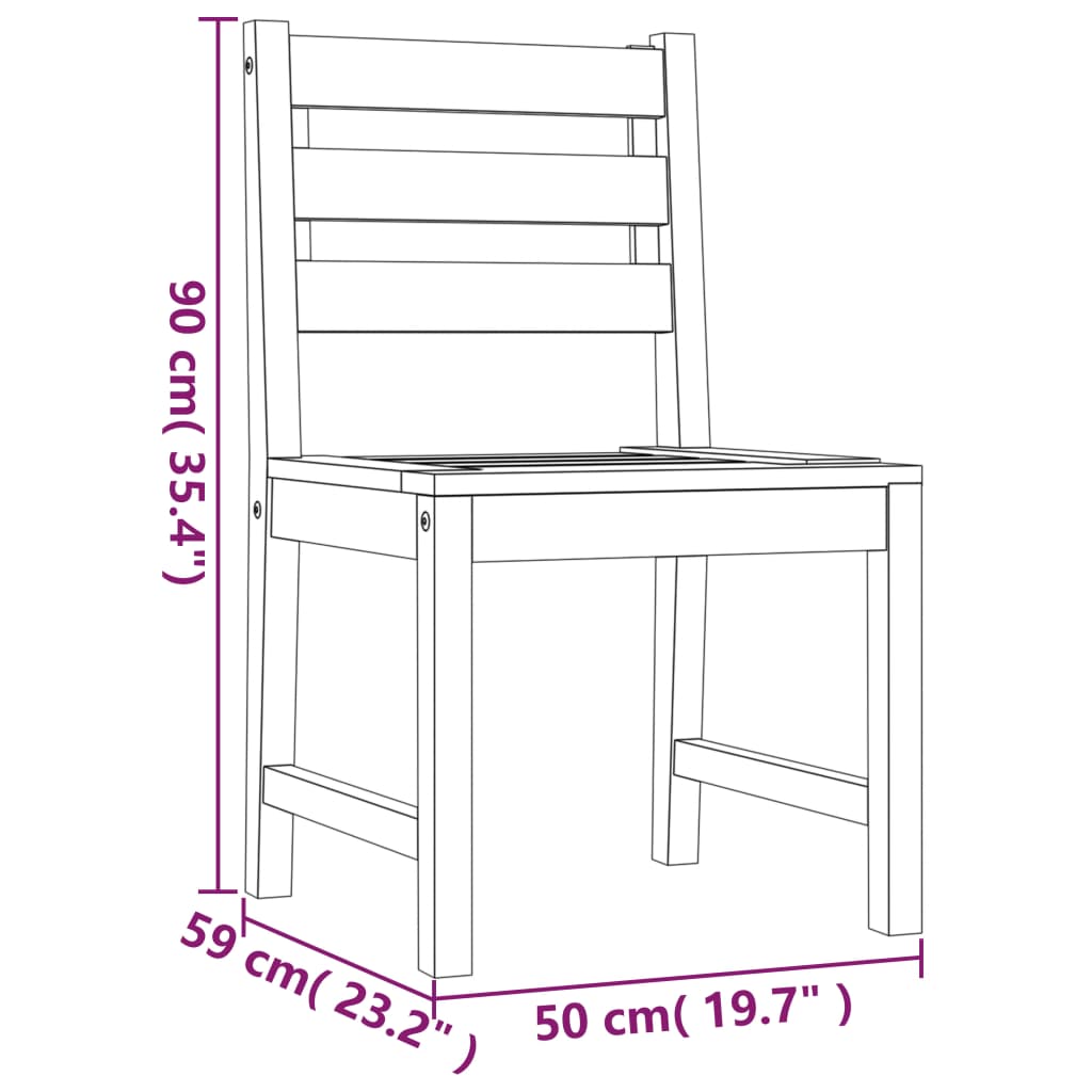 vidaXL 5 Piece Garden Dining Set Solid Wood Teak