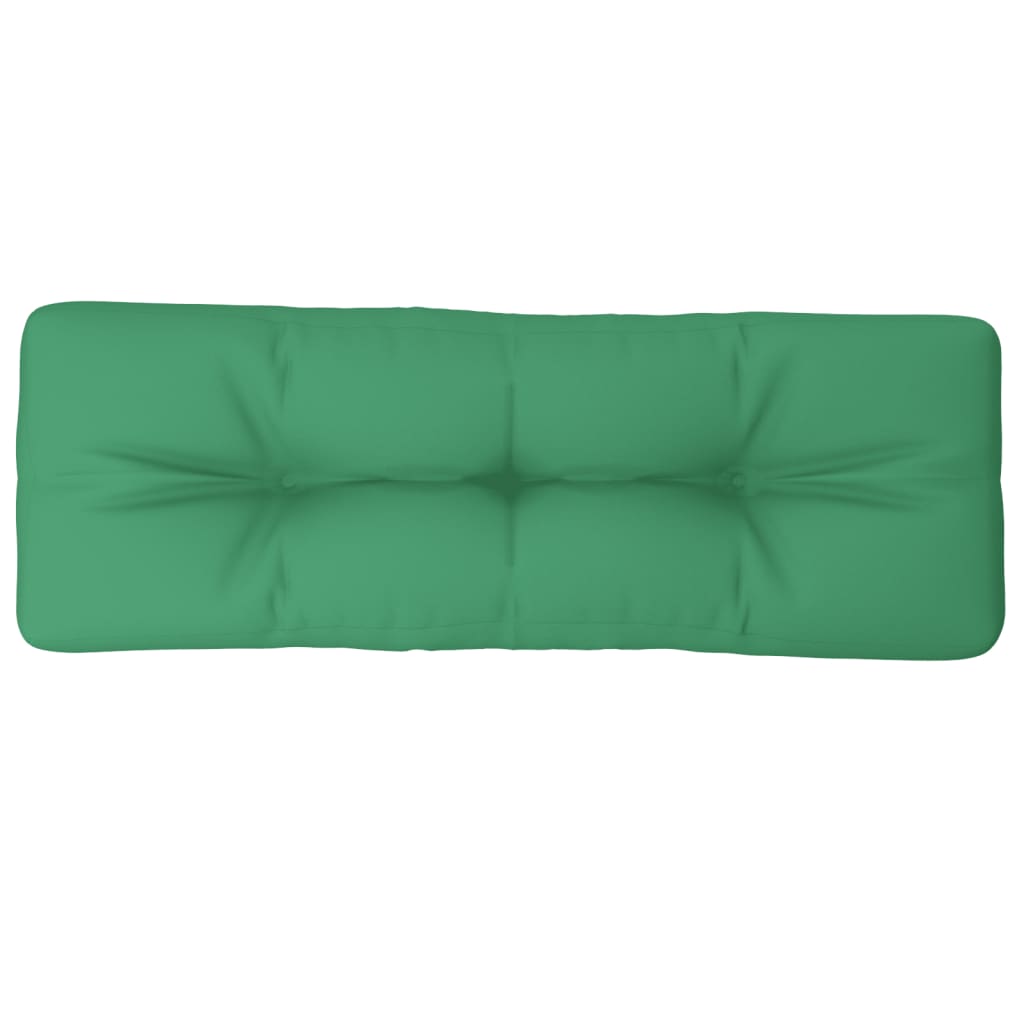 vidaXL Pallet Cushion Green 120x40x12 cm Fabric