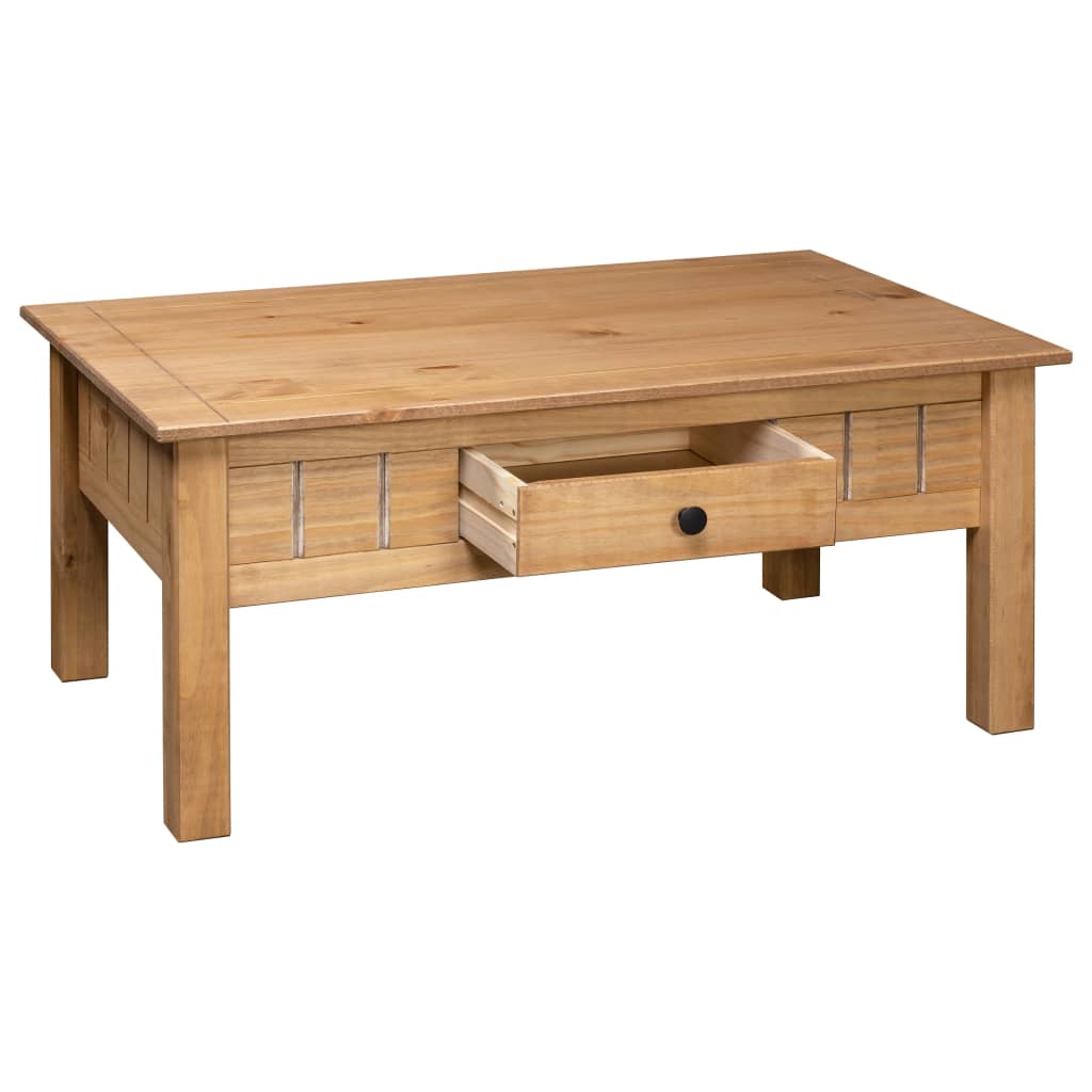 vidaXL Coffee Table 100x60x45 cm Solid Pine Wood Panama Range