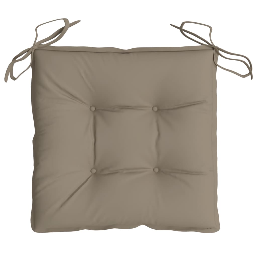 vidaXL Chair Cushions 4 pcs Taupe 40x40x7 cm Oxford Fabric