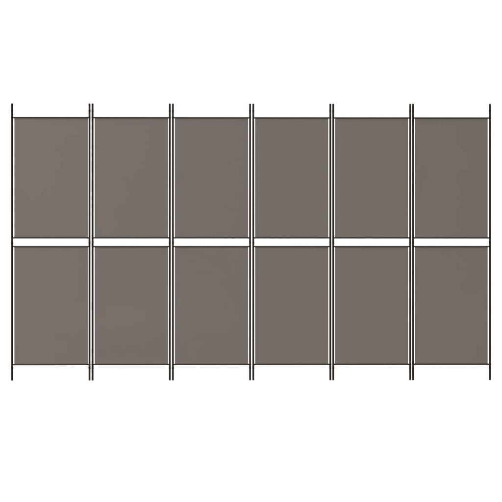 vidaXL 6-Panel Room Divider Anthracite 300x220 cm Fabric