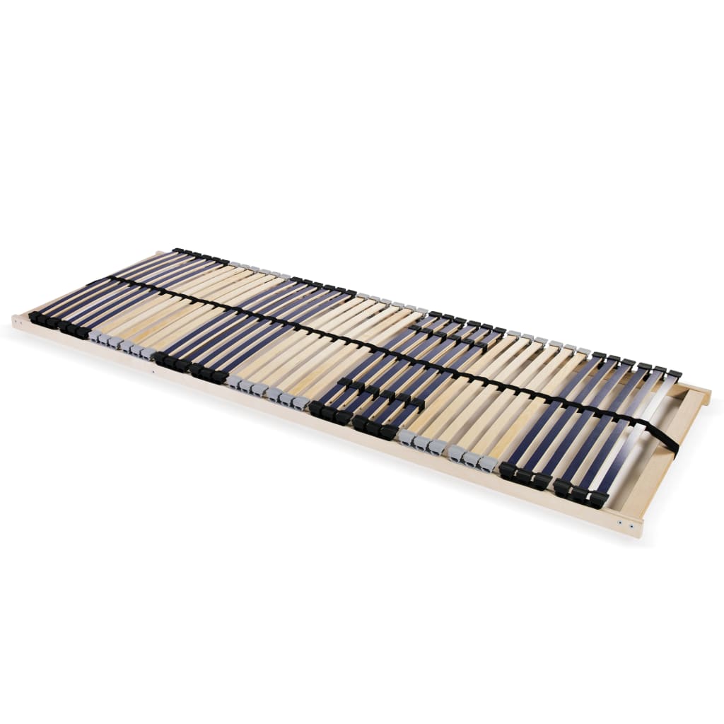 vidaXL Slatted Bed Base without Mattress with 42 Slats 7 Zones 90x200 cm