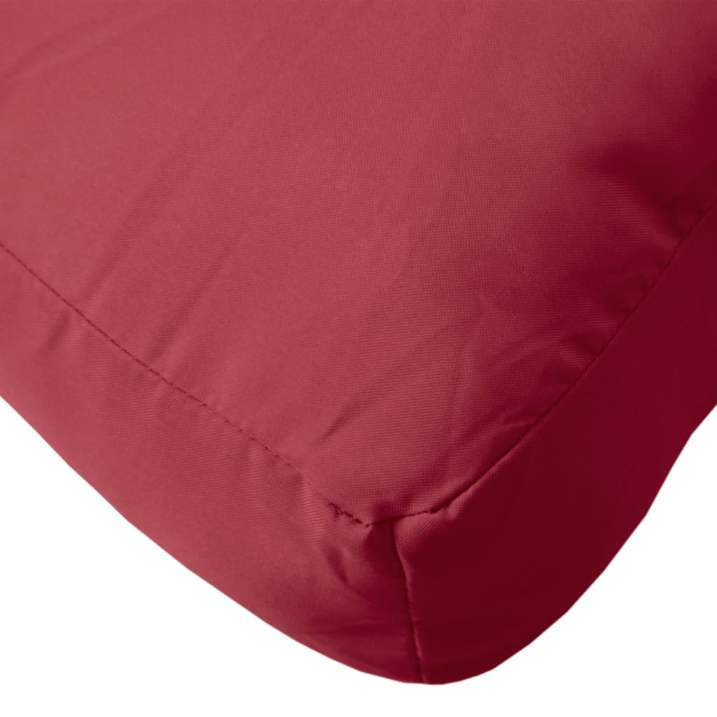vidaXL Pallet Cushion Wine Red 50x40x12 cm Fabric