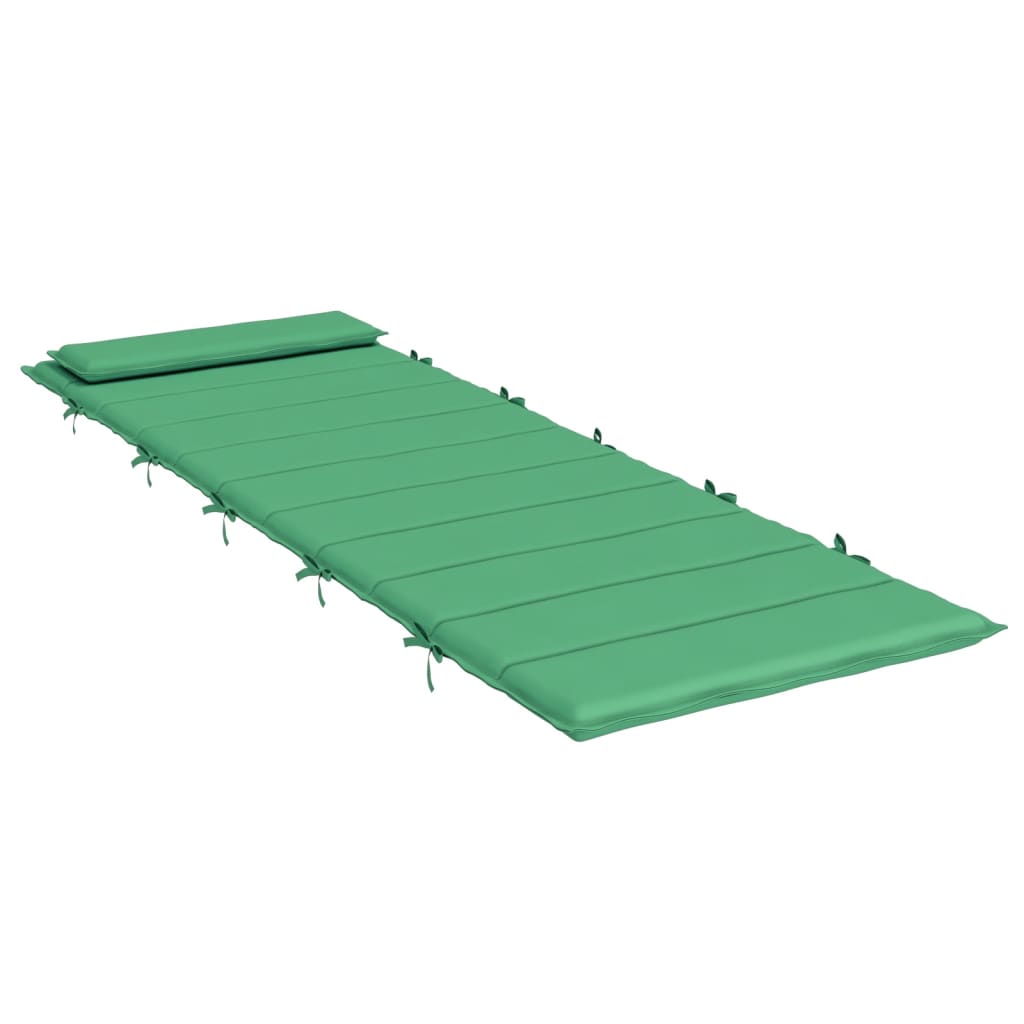 vidaXL Sun Lounger Cushion Green 180x60x3 cm Oxford Fabric