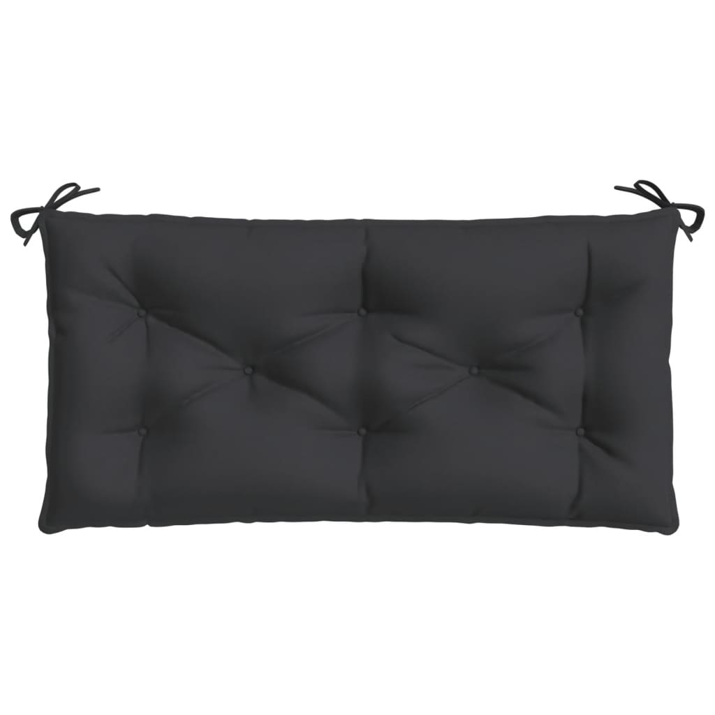 vidaXL Garden Bench Cushions 2 pcs Black 100x50x7cm Oxford Fabric