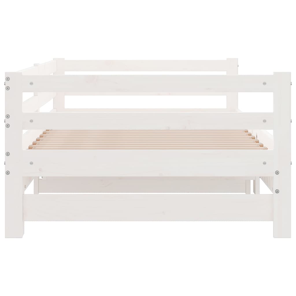 vidaXL Pull-out Day Bed without Mattress White 2x(90x200) cm