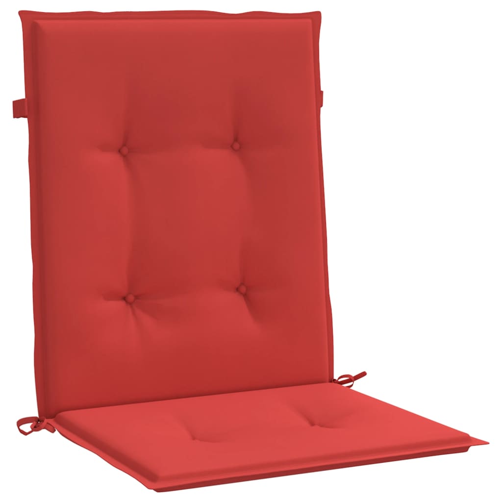 vidaXL Garden Lowback Chair Cushions 4 pcs Red 100x50x3 cm Oxford Fabric