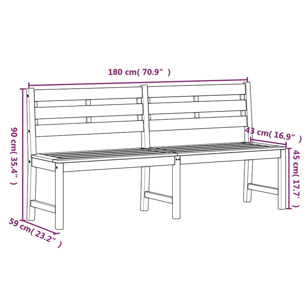 vidaXL 3 Piece Garden Dining Set Solid Wood Teak