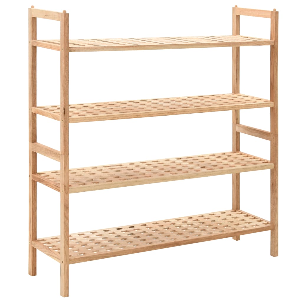 vidaXL Shoe Rack Solid Walnut Wood 69x26x81 cm