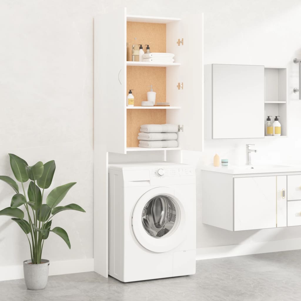 vidaXL Washing Machine Cabinet White 64x25.5x190 cm