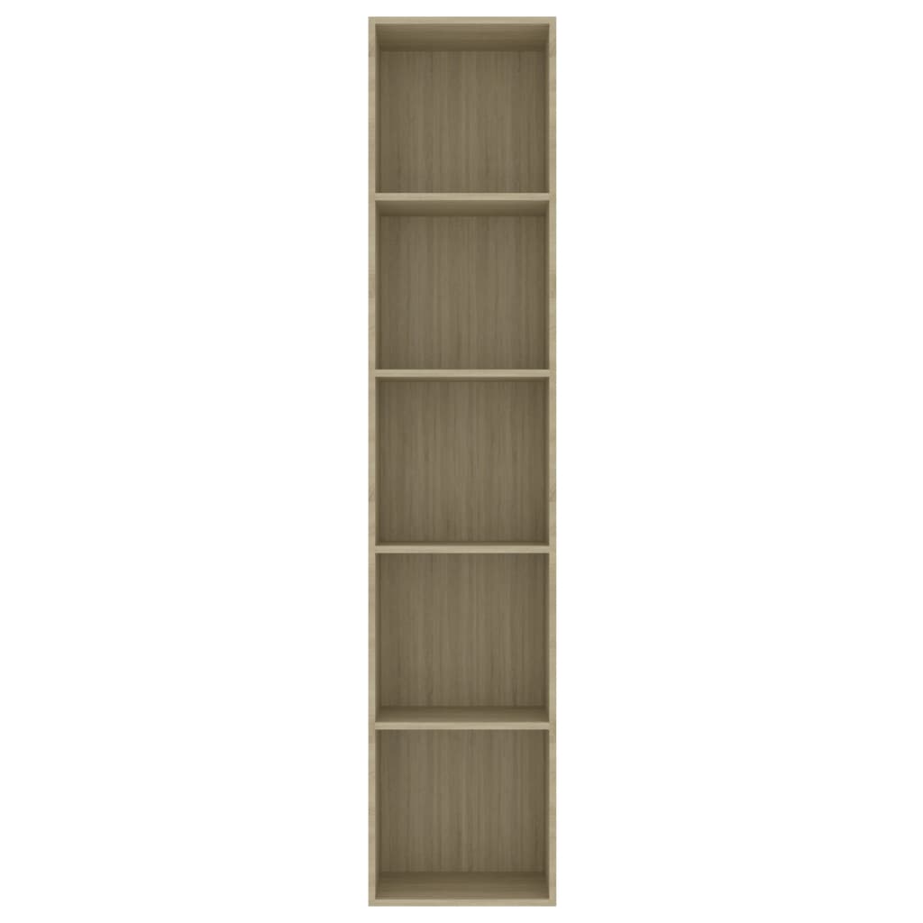 vidaXL Book Cabinet Sonoma Oak 40x30x189 cm Engineered Wood