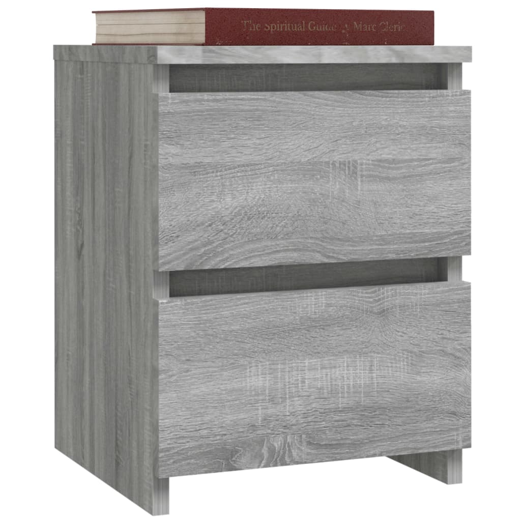 vidaXL Bedside Cabinets 2 pcs Grey Sonoma 30x30x40 cm Engineered Wood