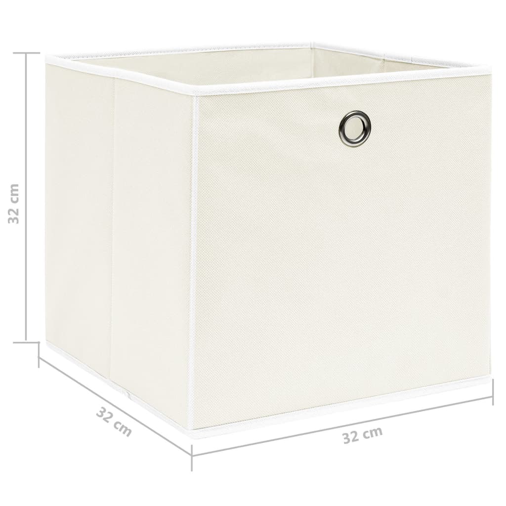 vidaXL Storage Boxes 4 pcs White 32x32x32 cm Fabric
