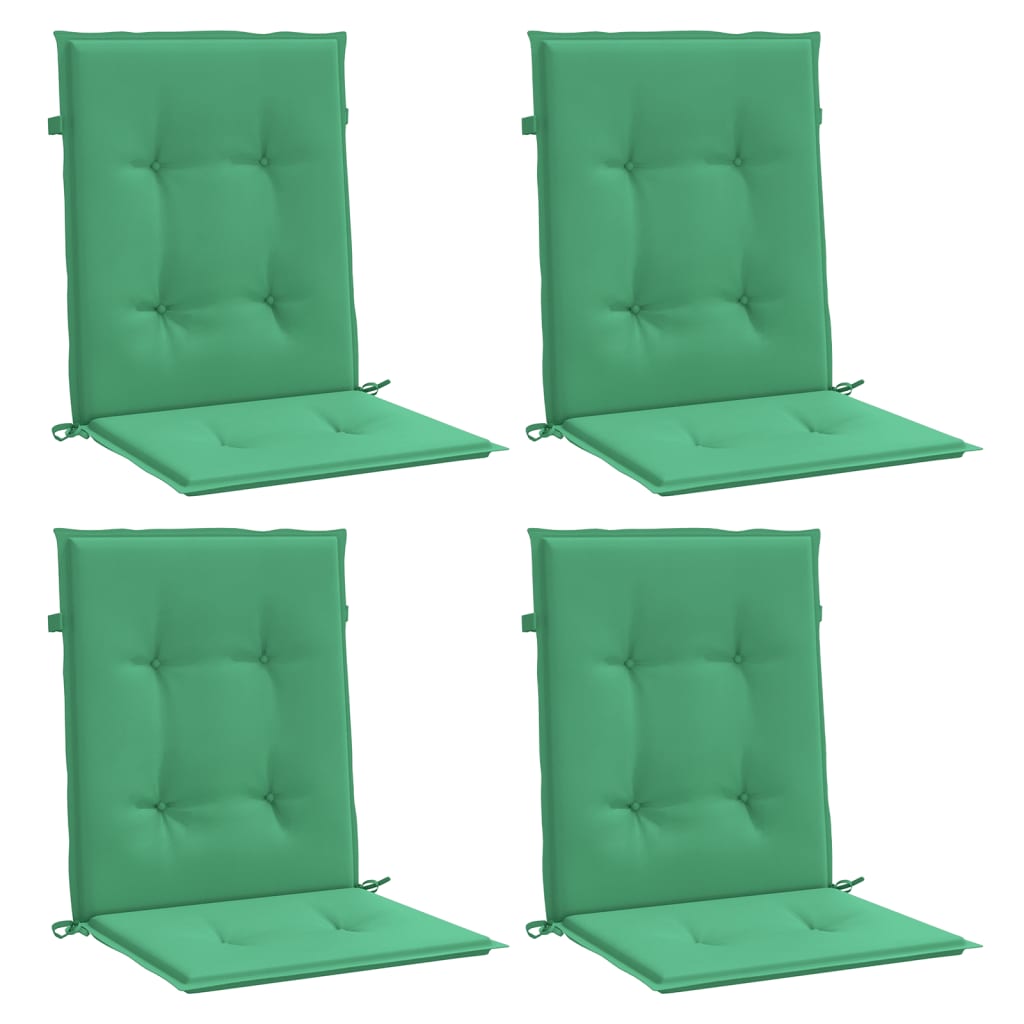 vidaXL Garden Lowback Chair Cushions 4 pcs Green 100x50x3 cm Oxford Fabric
