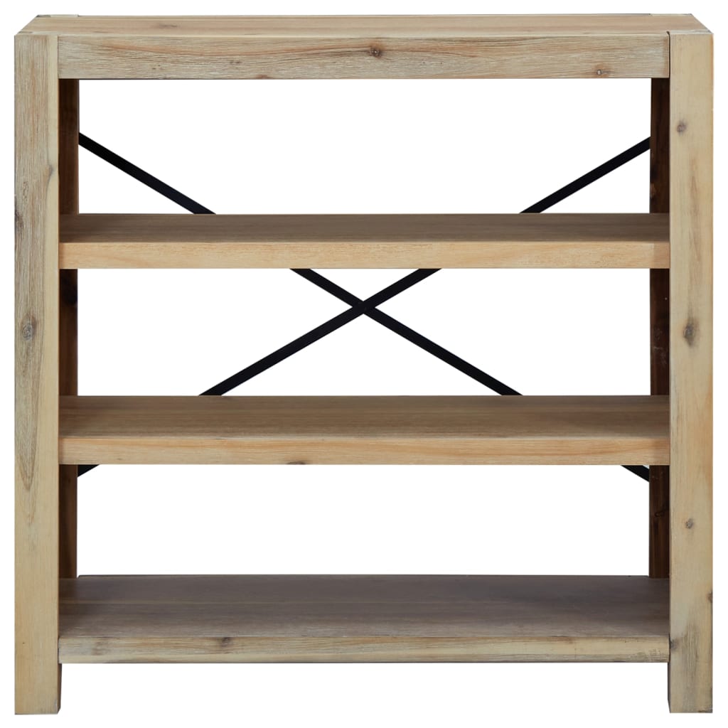 vidaXL 3-Tier Bookcase 80x30x80 cm Solid Wood Acacia