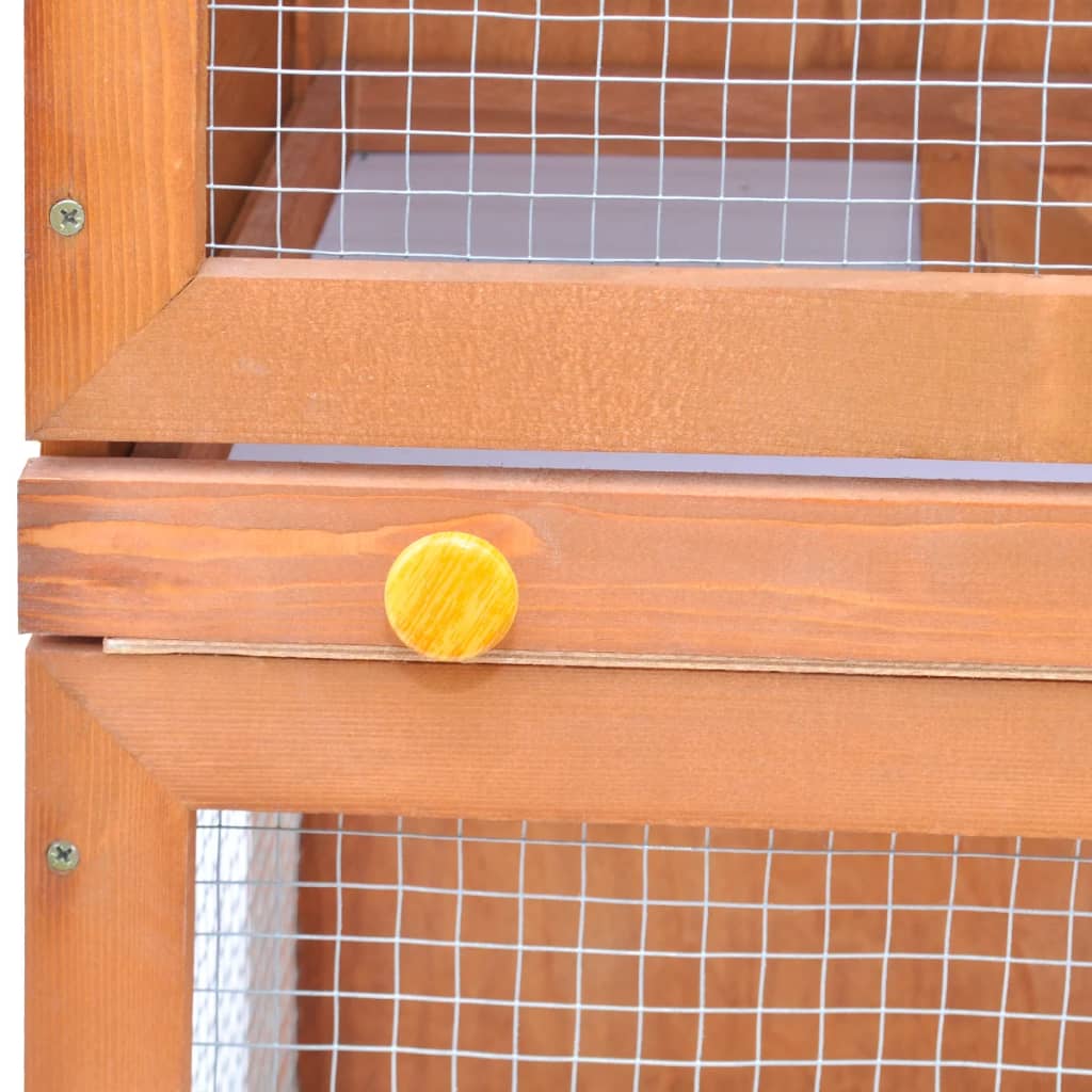 vidaXL Outdoor Rabbit Hutch Small Pet Cage 1 Door Wood