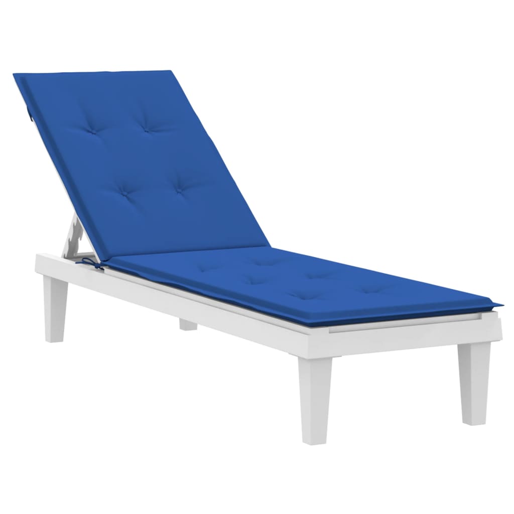 vidaXL Deck Chair Cushion Royal Blue (75+105)x50x4 cm