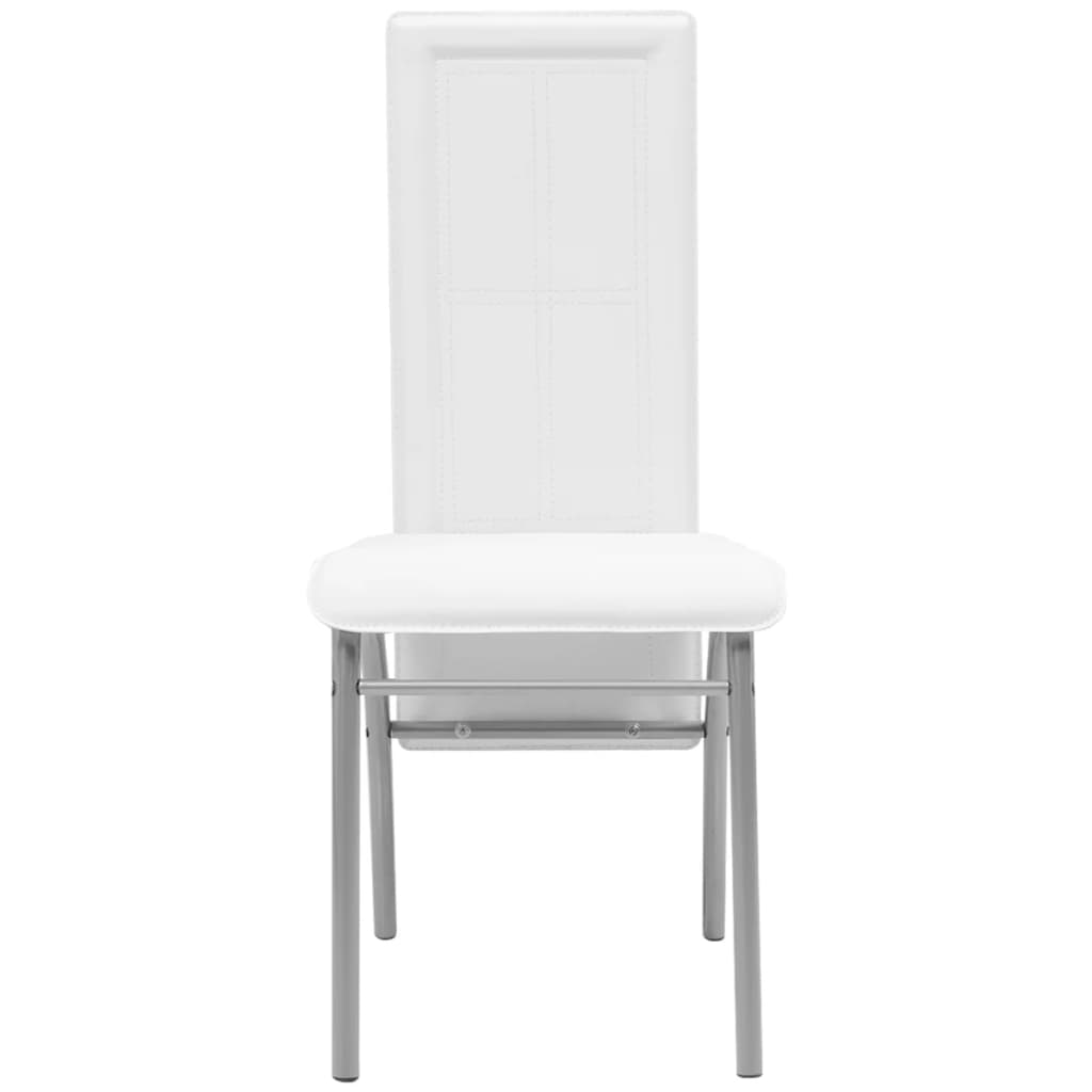 vidaXL Dining Chair 2 pcs White