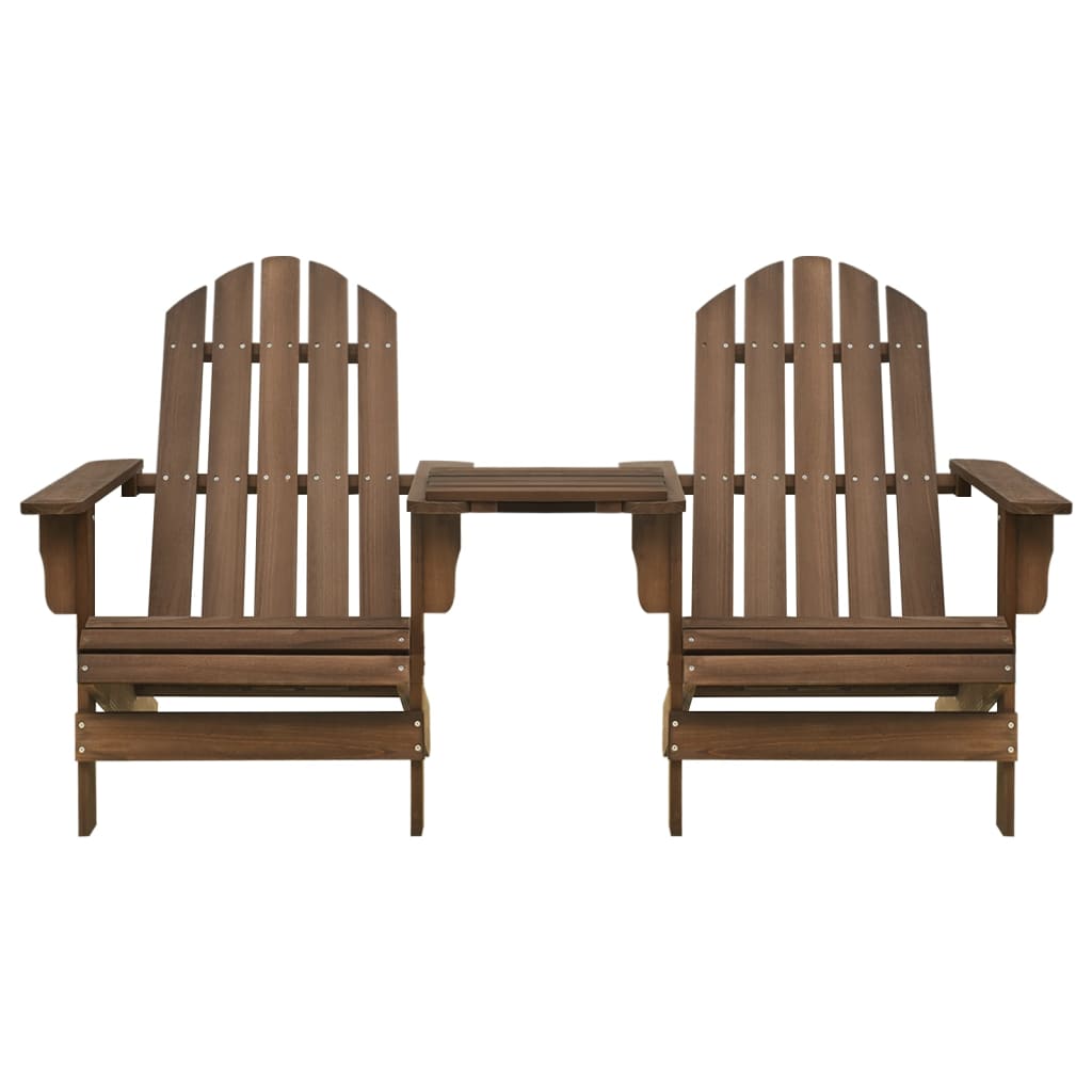 vidaXL Garden Adirondack Chair Solid Fir Wood Brown