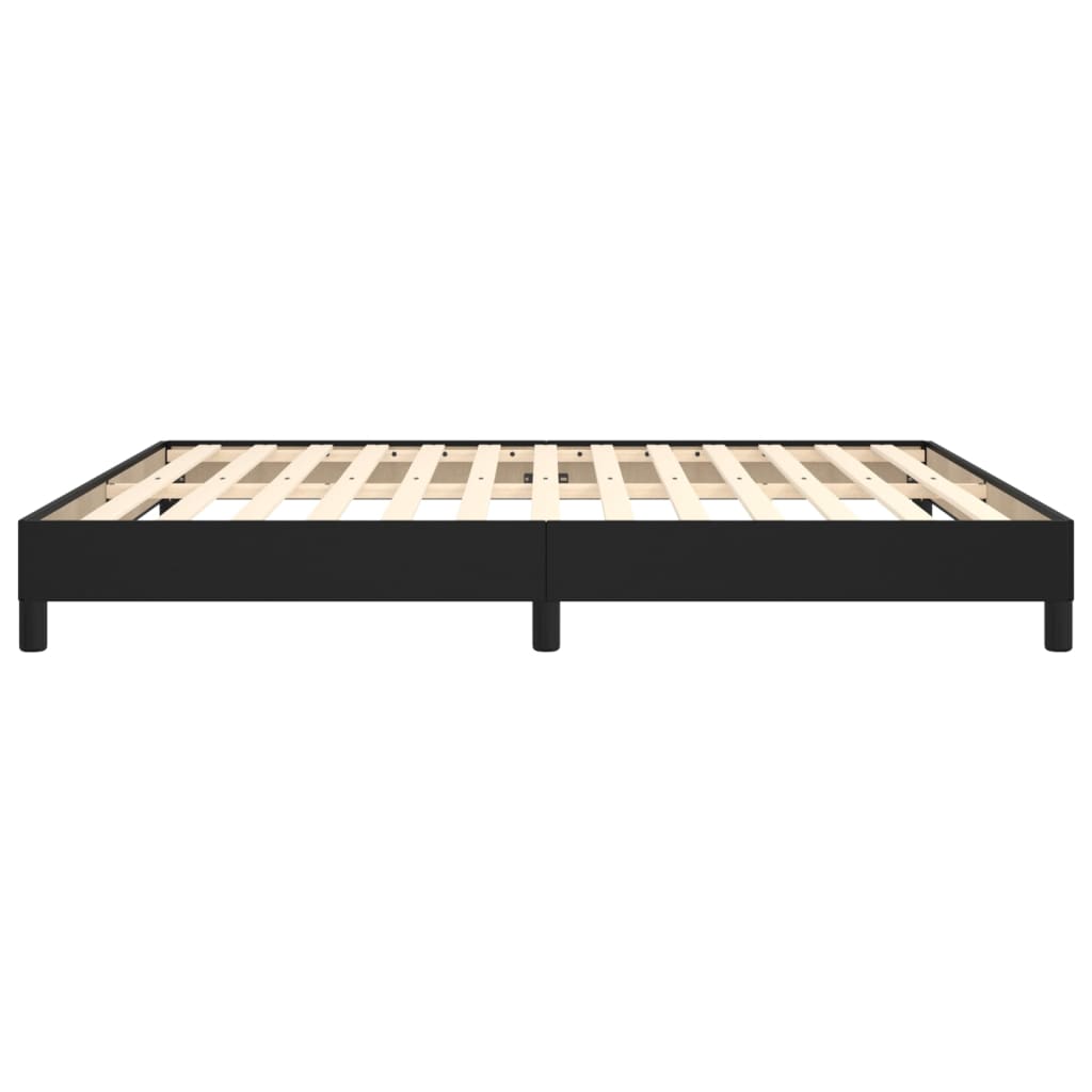 vidaXL Bed Frame without Mattress Black 180x200 cm Super King Faux Leather