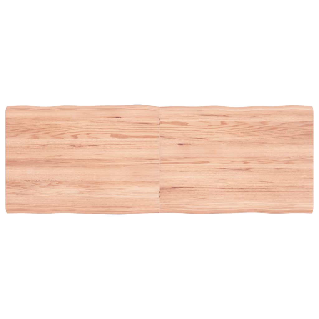 vidaXL Table Top Light Brown 140x50x(2-4)cm Treated Solid Wood Live Edge