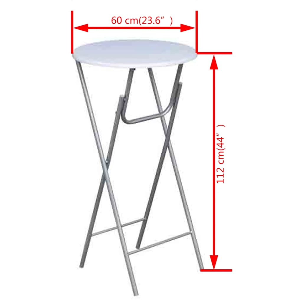 vidaXL Bar Tables 4 pcs with MDF Tabletop White