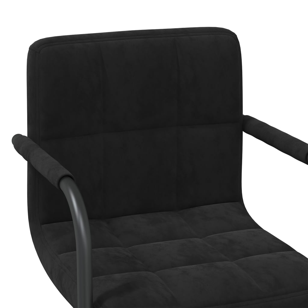 vidaXL Swivel Dining Chairs 2 pcs Black Velvet